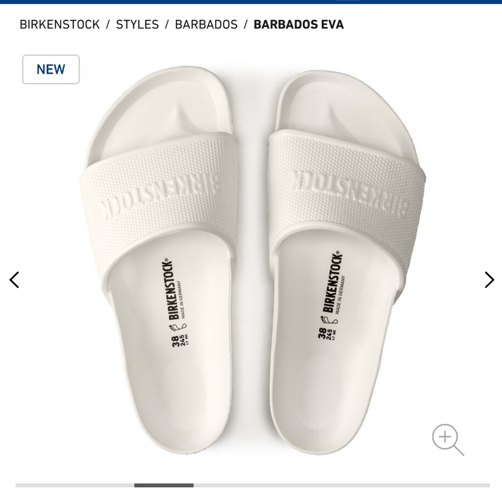 Birkenstock sandals Barbados. Color White. Size 39.